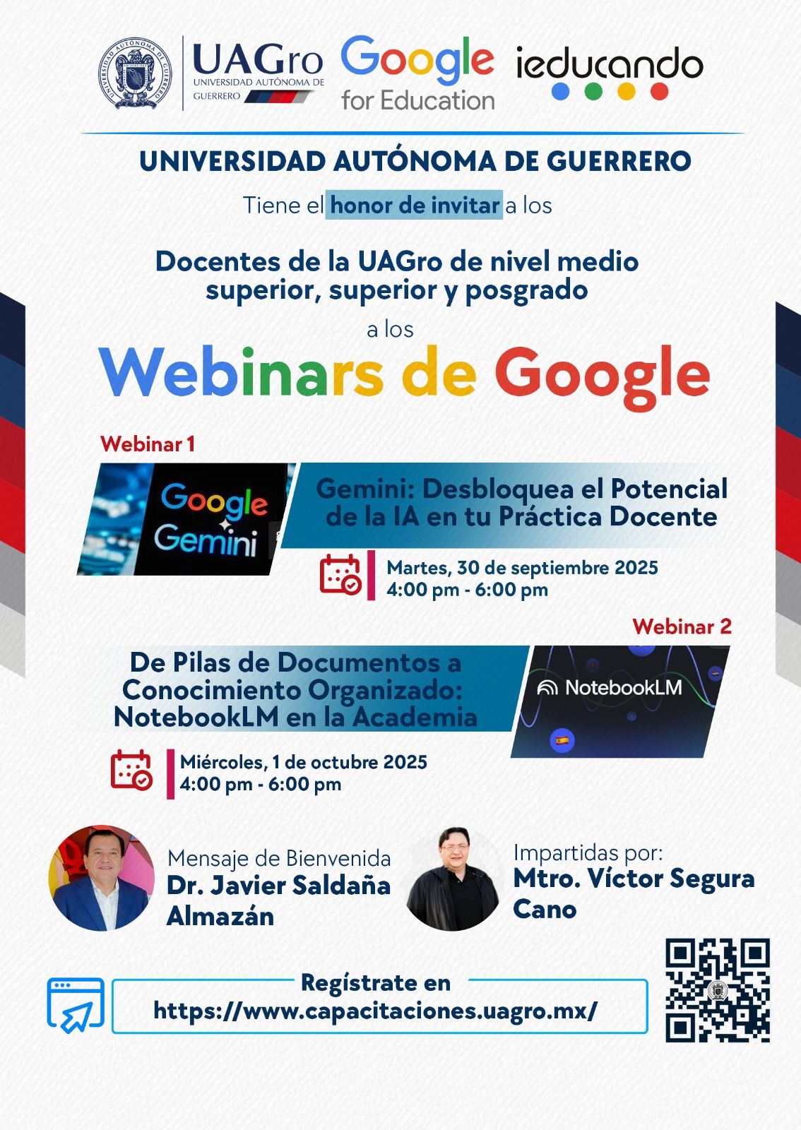 La Universidad Autónoma de Guerrero, tiene el honor de invitar a los docentes de la UAGro de Nivel Medio, Superior y Posgrado.